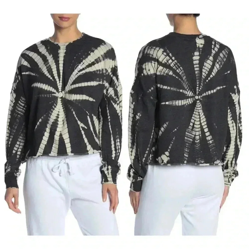 Betsey Johnson Tie-Dye‎ Raw Hem Sweater Small